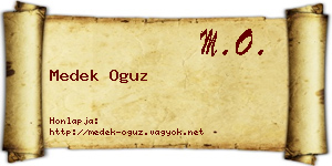 Medek Oguz névjegykártya